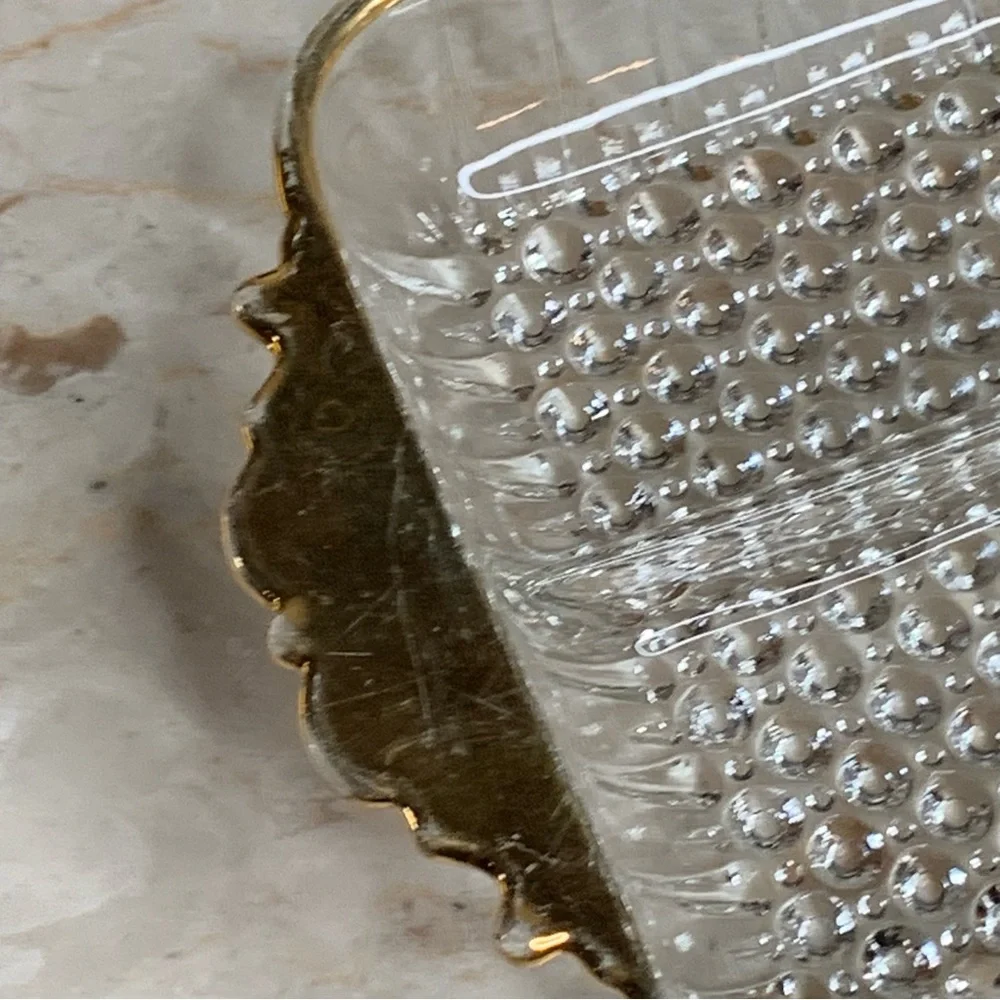 Vintage Anchor Hocking Hobnail & Ray Divided Relish Tray